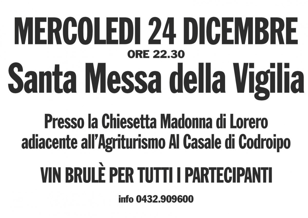 A4 Messa Natale 1200x848 Messa della Vigilia di Natale alla Chiesetta Madonna di Loreto