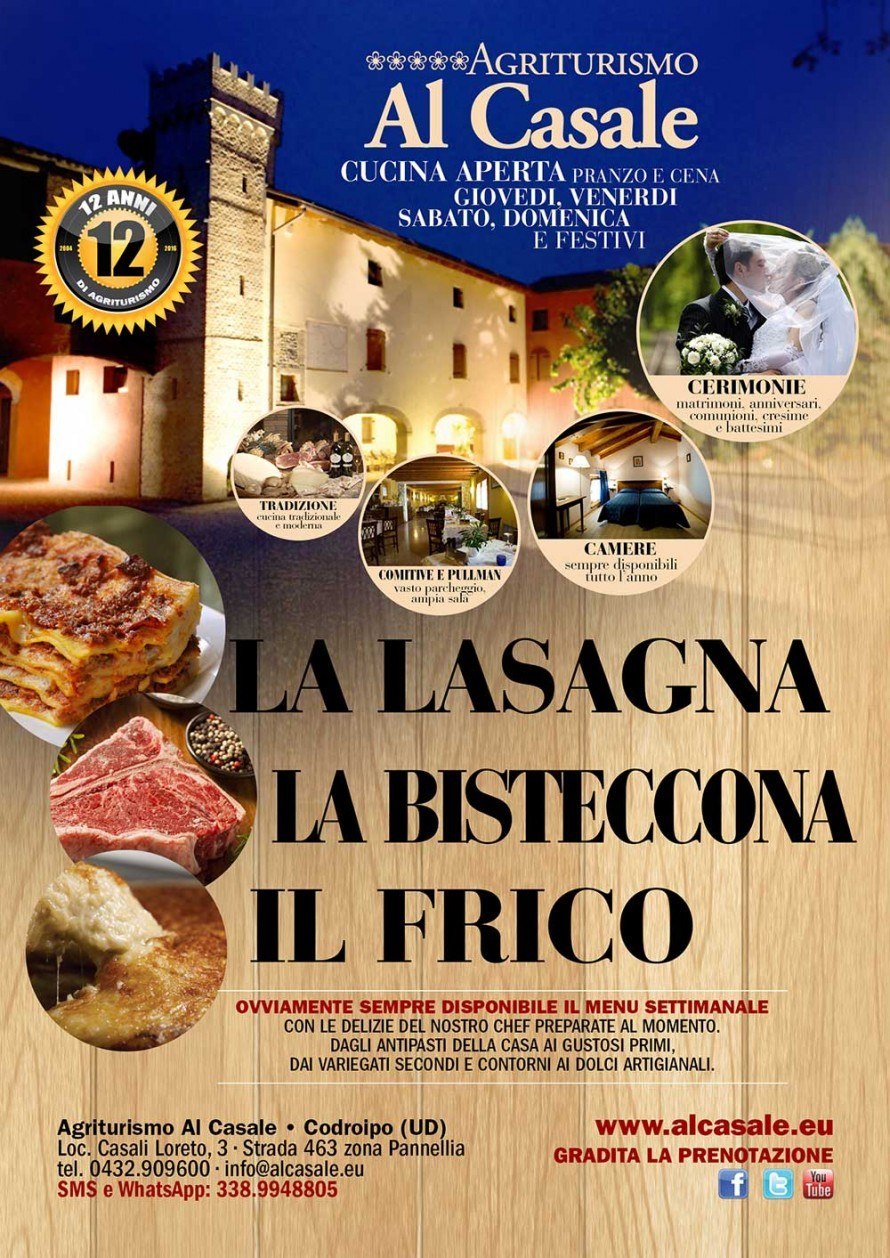 frico lasagna codroipo 890x1258 Lasagna, bisteccona e frico allagriturismo Al Casale di Codroipo