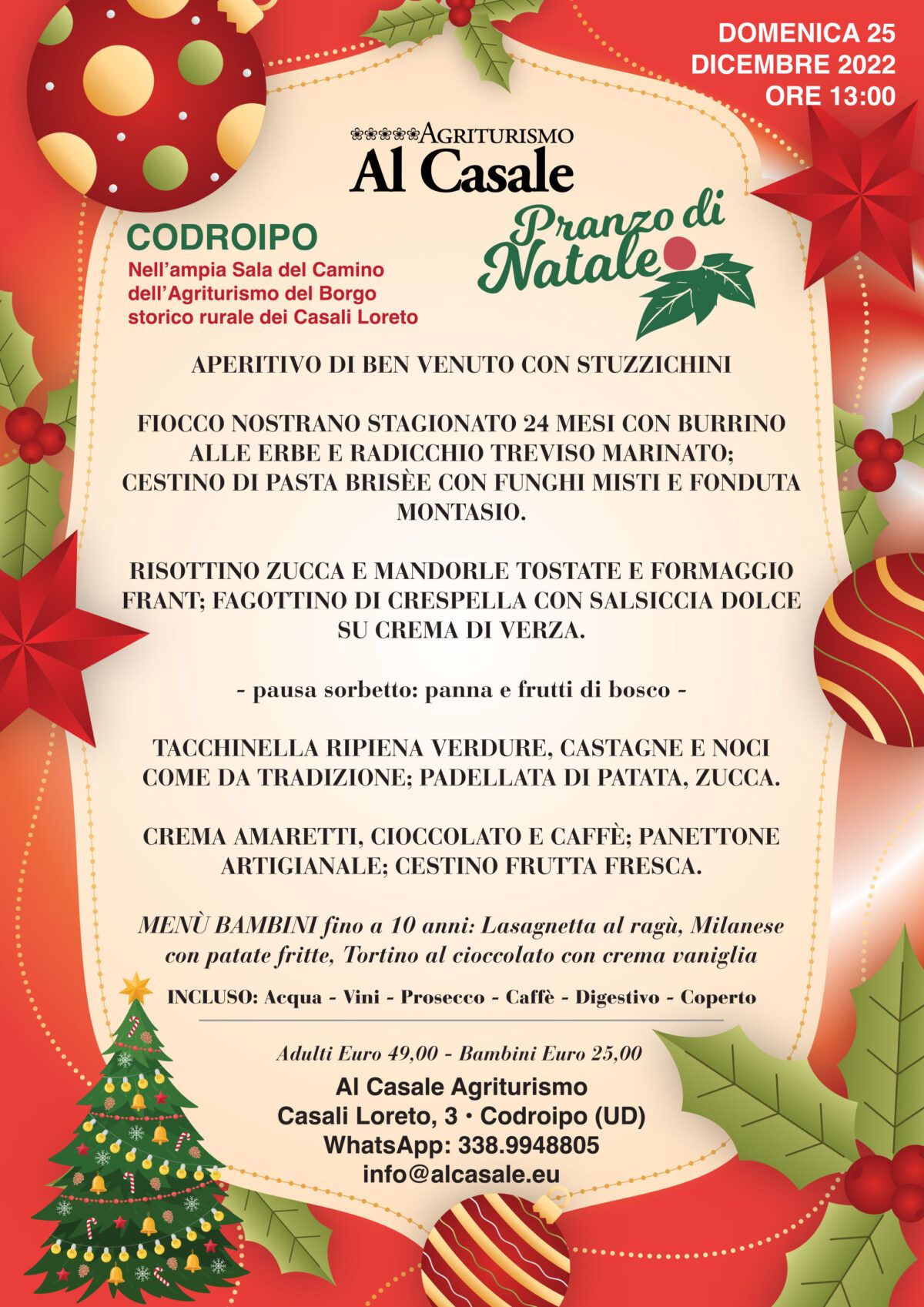 Menu Natale Casale 2022 1200x1697 Menù Pranzo di Natale 2022   Agriturismo Al Casale Codroipo